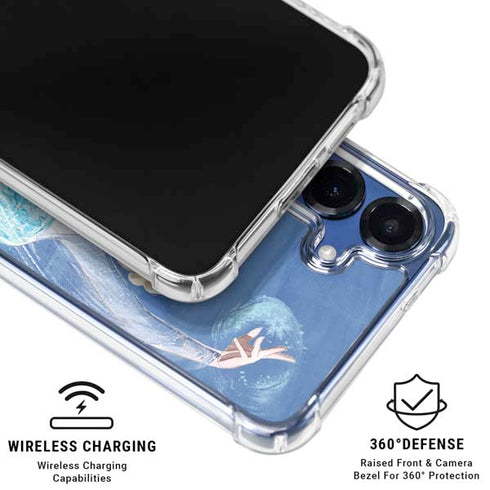 Disney Frozen Elsa Icy Powers Art Galaxy S25 Clear Case
