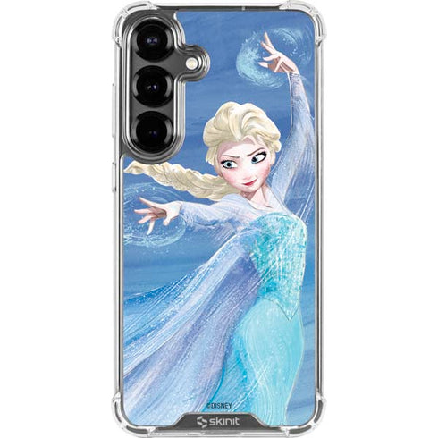 Disney Frozen Elsa Icy Powers Art Galaxy S26 Clear Case