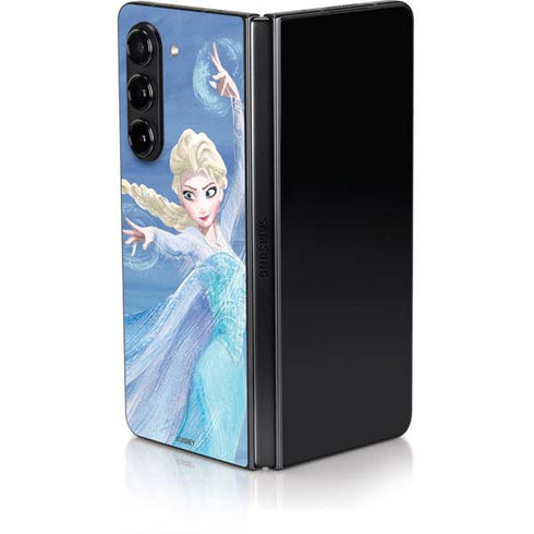 Disney Frozen Elsa Icy Powers Art Galaxy Z Fold5 5G Skin