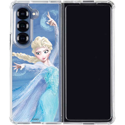 Disney Frozen Elsa Icy Powers Art Galaxy Z Fold6 Clear Case