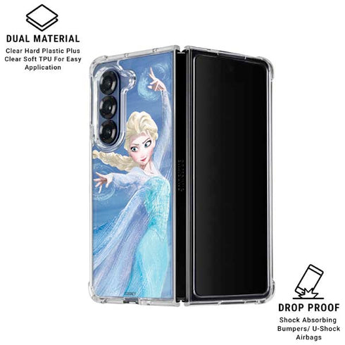 Disney Frozen Elsa Icy Powers Art Galaxy Z Fold6 Clear Case