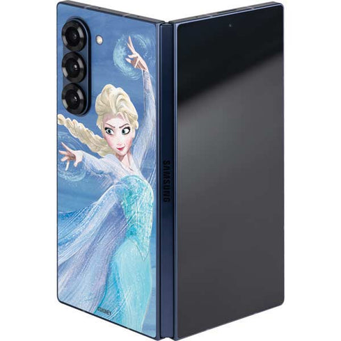 Disney Frozen Elsa Icy Powers Art Galaxy Z Fold6 Skin