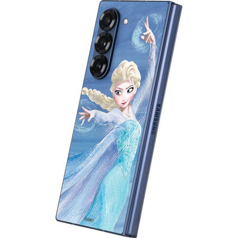 Disney Frozen Elsa Icy Powers Art Galaxy Z Fold6 Skin