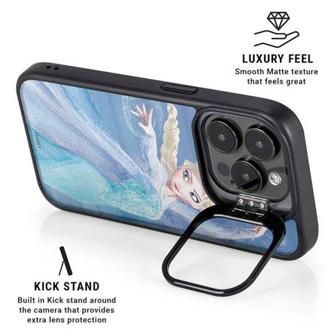 Disney Frozen Elsa Icy Powers Art iPhone 14 Pro Kickstand Case
