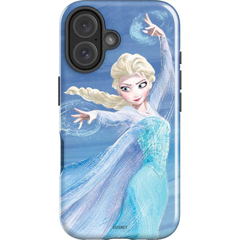 Disney Frozen Elsa Icy Powers Art iPhone 16 Impact Case