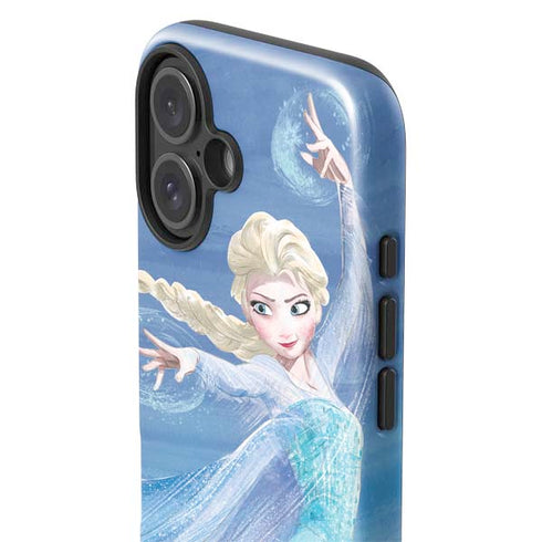 Disney Frozen Elsa Icy Powers Art iPhone 16 Impact Case