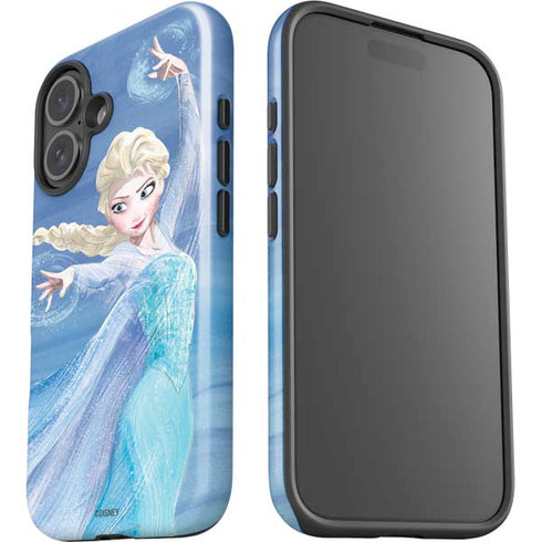 Disney Frozen Elsa Icy Powers Art iPhone 16 Impact Case