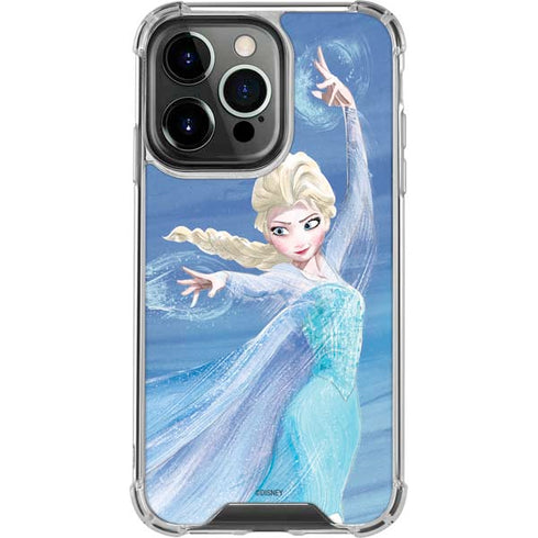 Disney Frozen Elsa Icy Powers Art iPhone 16 Pro Clear Case