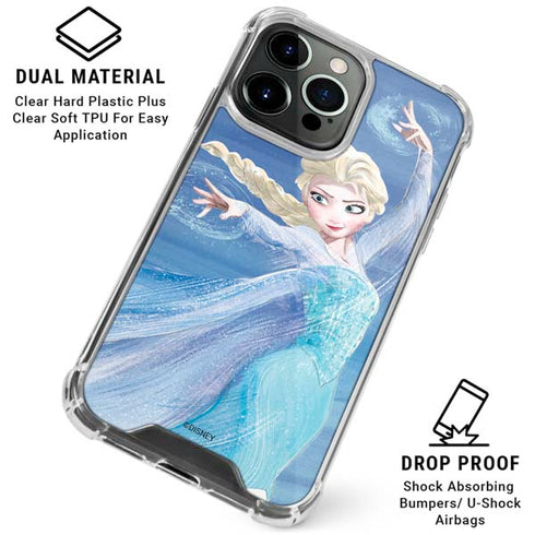 Disney Frozen Elsa Icy Powers Art iPhone 16 Pro Clear Case