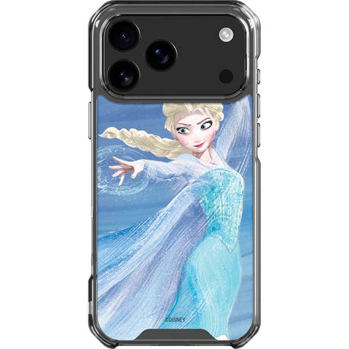 Disney Frozen Elsa Icy Powers Art iPhone 18 Pro Max Clear Case