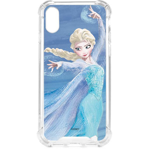 Disney Frozen Elsa Icy Powers Art iPhone XS Clear Case