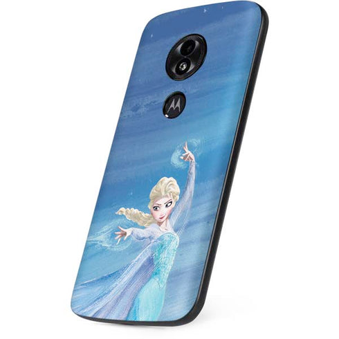 Disney Frozen Elsa Icy Powers Art Moto E5 Play Skin