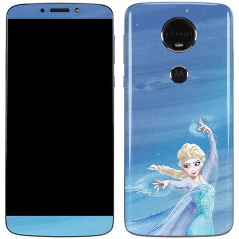 Disney Frozen Elsa Icy Powers Art Moto E5 Plus Skin
