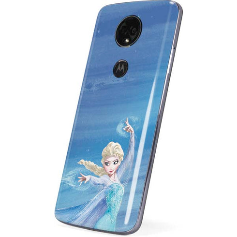 Disney Frozen Elsa Icy Powers Art Moto E5 Plus Skin