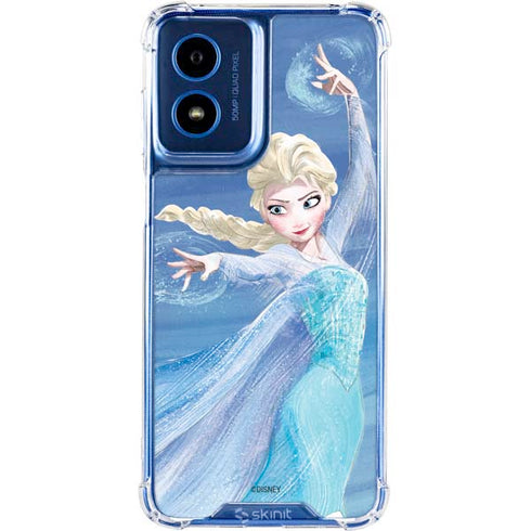 Disney Frozen Elsa Icy Powers Art Moto G Play 4G (2024) Clear Case