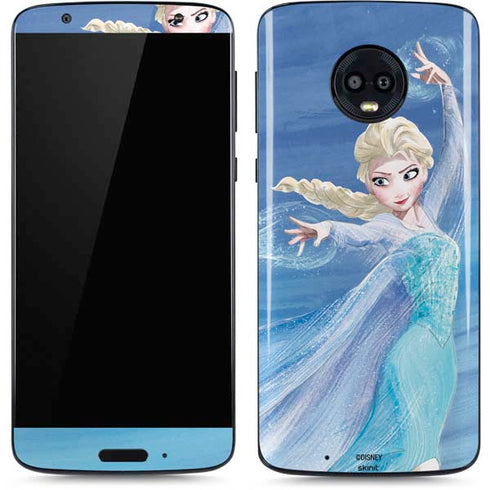 Disney Frozen Elsa Icy Powers Art Moto G6 Skin