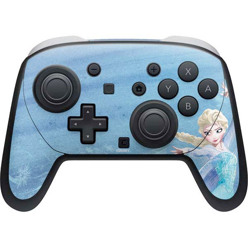 Disney Frozen Elsa Icy Powers Art Nintendo Switch 2 (2025) Pro Controller Skin