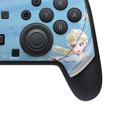 Disney Frozen Elsa Icy Powers Art Nintendo Switch 2 (2025) Pro Controller Skin
