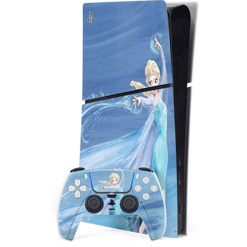 Disney Frozen Elsa Icy Powers Art PlayStation PS5 Skins