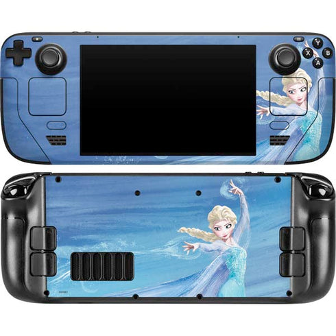 Disney Frozen Elsa Icy Powers Art Steam Deck Handheld Gaming Computer OLED Skin