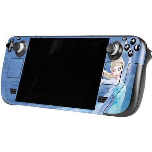Disney Frozen Elsa Icy Powers Art Steam Deck Handheld Gaming Computer OLED Skin