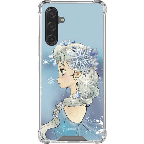 Disney Frozen Elsa Side Portrait Art Galaxy A17 Clear Case