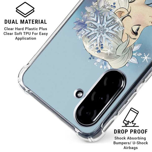 Disney Frozen Elsa Side Portrait Art Galaxy A36 5G Clear Case