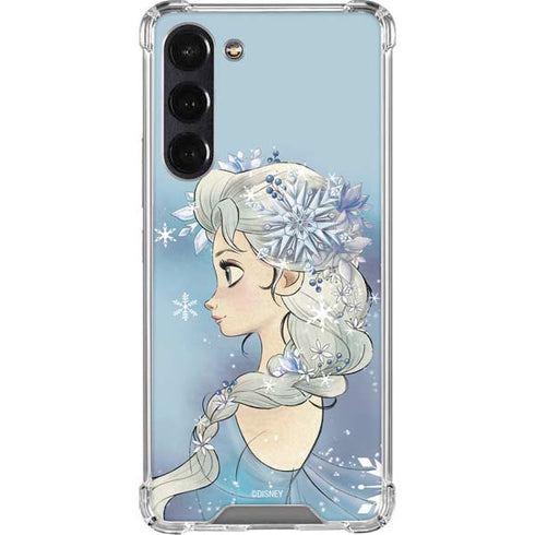 Disney Frozen Elsa Side Portrait Art Galaxy S24 FE Clear Case