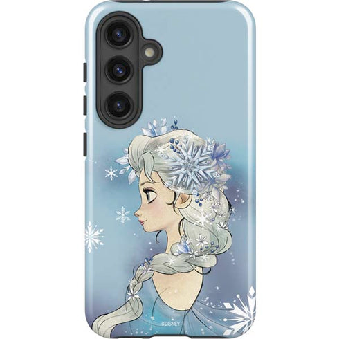 Disney Frozen Elsa Side Portrait Art Galaxy S25 Plus Impact Case