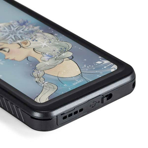 Disney Frozen Elsa Side Portrait Art Galaxy S24 Plus Waterproof Case