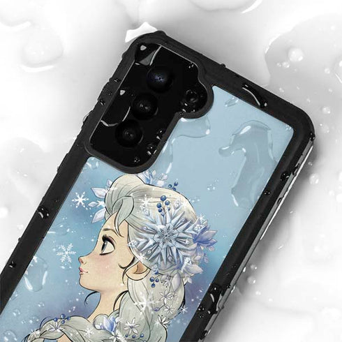 Disney Frozen Elsa Side Portrait Art Galaxy S24 Plus Waterproof Case