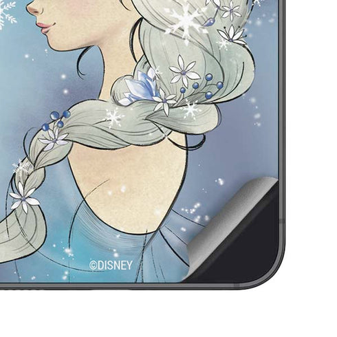 Disney Frozen Elsa Side Portrait Art Galaxy S25 Skin