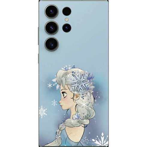 Disney Frozen Elsa Side Portrait Art Galaxy S25 Ultra Skin