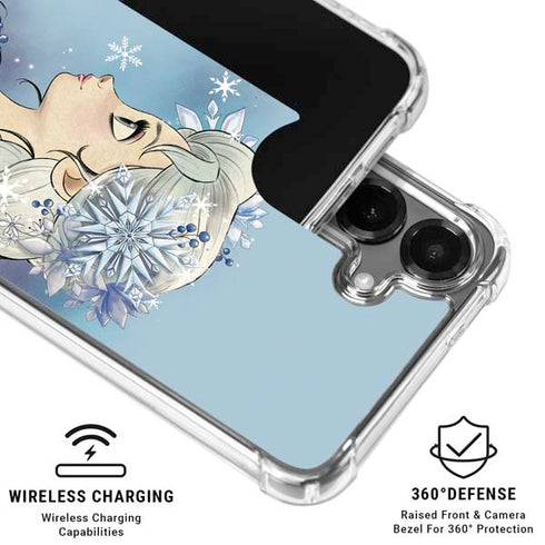 Disney Frozen Elsa Side Portrait Art Galaxy S26 Plus Clear Case