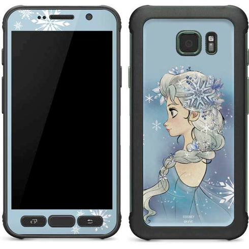 Disney Frozen Elsa Side Portrait Art Galaxy S7 Active Skin