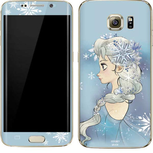 Disney Frozen Elsa Side Portrait Art Galaxy S7 Edge Skin