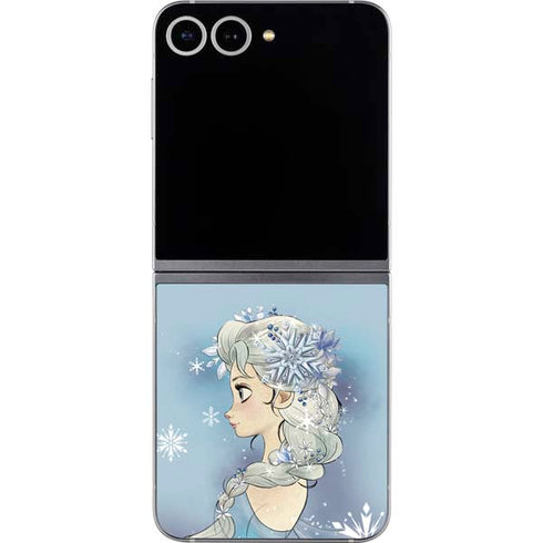 Disney Frozen Elsa Side Portrait Art Galaxy Z Flip6 Skin