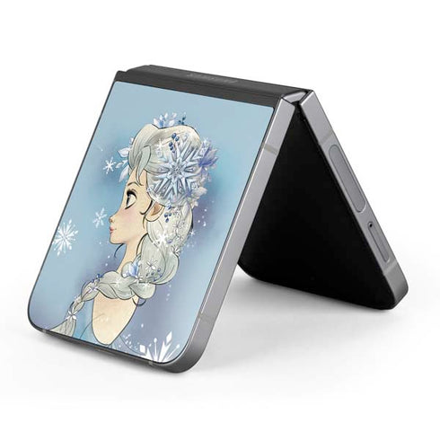 Disney Frozen Elsa Side Portrait Art Galaxy Z Flip6 Skin