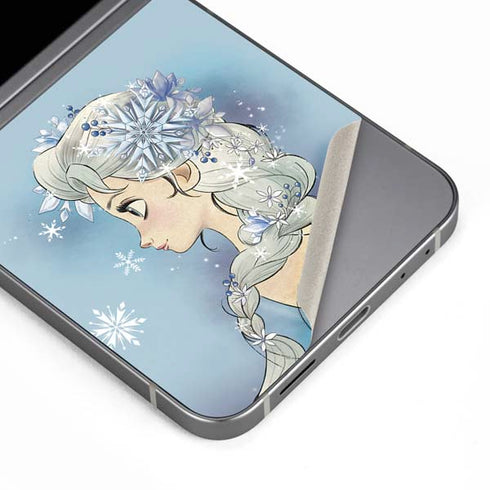 Disney Frozen Elsa Side Portrait Art Galaxy Z Flip6 Skin