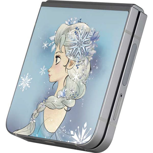 Disney Frozen Elsa Side Portrait Art Galaxy Z Flip6 Skin