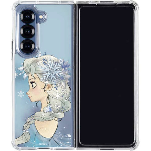Disney Frozen Elsa Side Portrait Art Galaxy Z Fold6 Clear Case