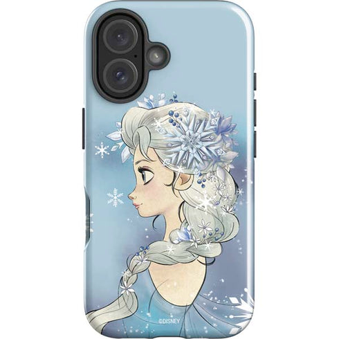 Disney Frozen Elsa Side Portrait Art iPhone 16 Plus Impact Case
