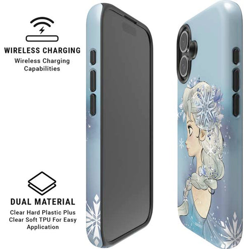 Disney Frozen Elsa Side Portrait Art iPhone 16 Plus Magsafe Impact Case
