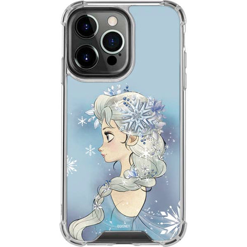 Disney Frozen Elsa Side Portrait Art iPhone 16 Pro Clear Case