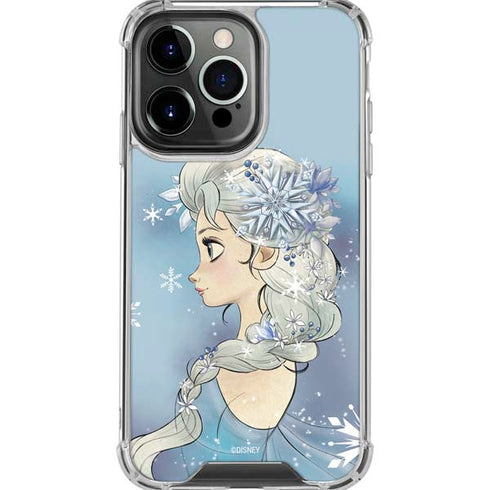 Disney Frozen Elsa Side Portrait Art iPhone 16 Pro Max Clear Case