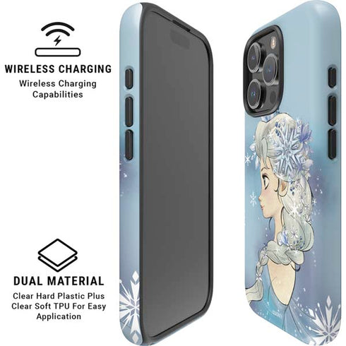 Disney Frozen Elsa Side Portrait Art iPhone 16 Pro Max Magsafe Impact Case
