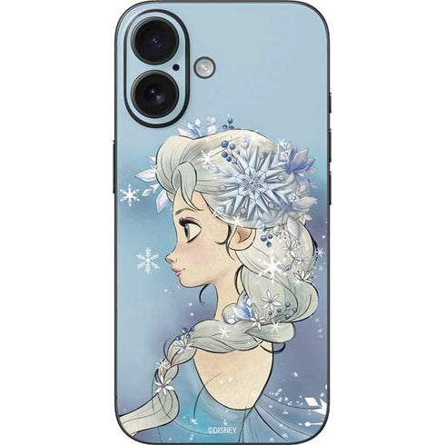 Disney Frozen Elsa Side Portrait Art iPhone 16 Skin
