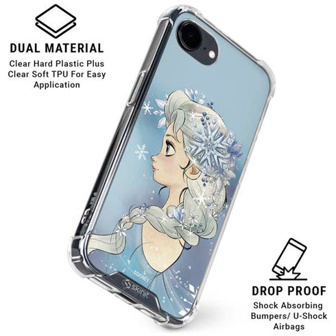Disney Frozen Elsa Side Portrait Art iPhone 16e Clear Case