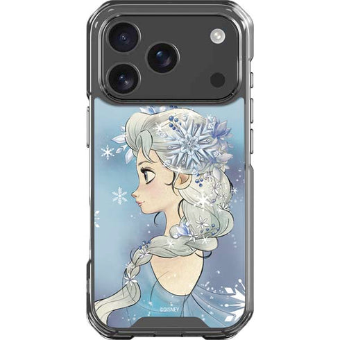 Disney Frozen Elsa Side Portrait Art iPhone 18 Pro Clear Case