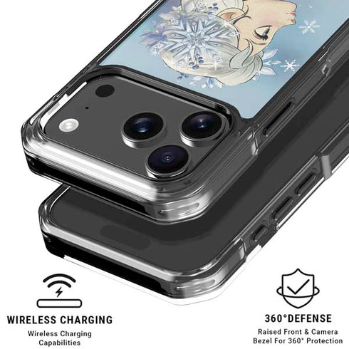 Disney Frozen Elsa Side Portrait Art iPhone 18 Pro Clear Case